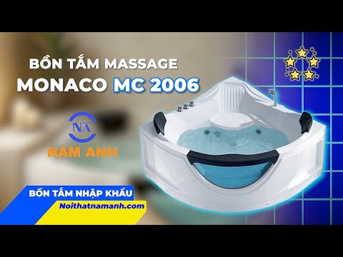 BỒN TẮM GÓC MASSAGE Monaco MC-2006  – Thiết Kế Tinh Tế, Hài Hòa Với Mọi Không Gian