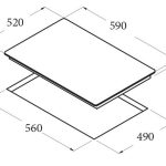 Kích Thước Bếp Điện Từ 3 Vùng Nấu Cata IB 603 BK 3000W Cảm Ứng