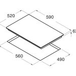 Kích Thước Bếp Điện Từ 3 Vùng Nấu Cata IB 6030 X 3600W Cảm Ứng