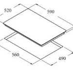 Kích Thước Bếp Điện Từ 3 Vùng Nấu Cata IB 6203 BK 3000W Cảm Ứng