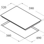 Kích Thước Bếp Điện Từ 3 Vùng Nấu Cata IB 633 X 3600W Cảm Ứng