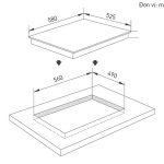 Kích Thước Bếp Điện Từ 3 Vùng Nấu Fagor IF-330ASCN 3000W Cảm Ứng