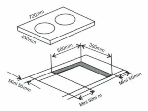 Kích Thước Bếp Điện Từ Đôi Arber AB393 2000W Cảm Ứng