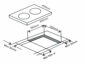 Kích Thước Bếp Điện Từ Đôi Arber ABEI602 2000W Cảm Ứng