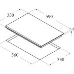 Kích Thước Bếp Điện Từ Đôi Cata IB 2 PLUS BK 3000W Cảm Ứng