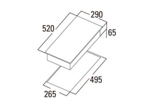 Kích Thước Bếp Điện Từ Đôi Domino Cata ISB 3102 BK 2300W Cảm Ứng