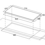 Kích Thước Bếp Điện Từ Hồng Ngoại Đôi Bauer BE32SES 2300W Cảm Ứng