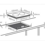 Kích Thước Bếp Điện Từ Hồng Ngoại Đôi Chefs EH-MIX321 3400W
