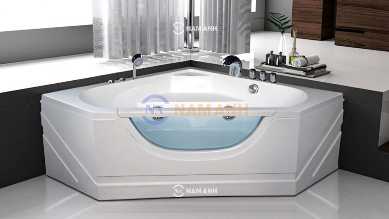 Bồn Tắm Góc Acrylic Việt Mỹ GB.2B 1400x1400 mm Tam Giác - Ảnh Thực Tế 1