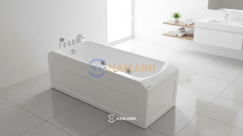 Bồn Tắm Nằm Việt Mỹ 17A 1690 x 760 mm Chữ Nhật - Ảnh Thực Tế