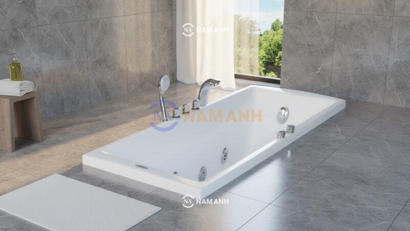 Bồn Tắm Việt Mỹ 17C 1685x750 mm Chữ Nhật - Ảnh Thực Tế
