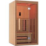 Mặt Trước Phòng Xông Hơi Khô Gỗ Hemlock Rudylux RD-9924 1100 x 1000