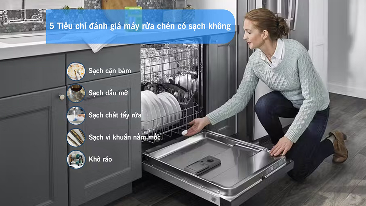 5 Tiêu Chí Đánh Giá Máy Rửa Bát Sạch Không