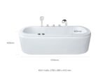 Kích Thước Bồn Tắm Oval Euroca EU0-1780 1700x800 mm