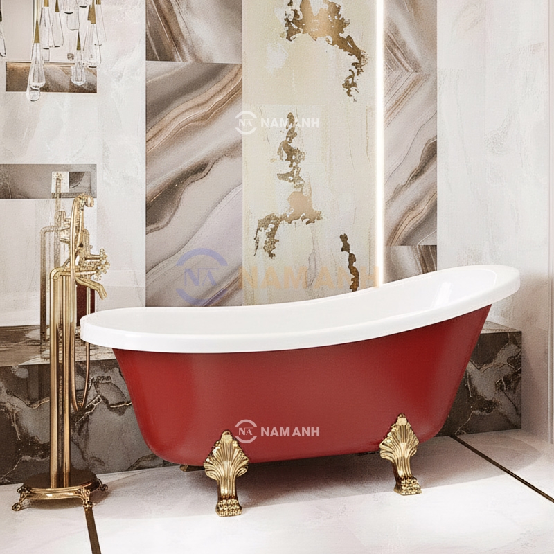 Bồn Tắm Chân Rồng Đặt Sàn Acrylic Rudi RUB120 - Thumbnail