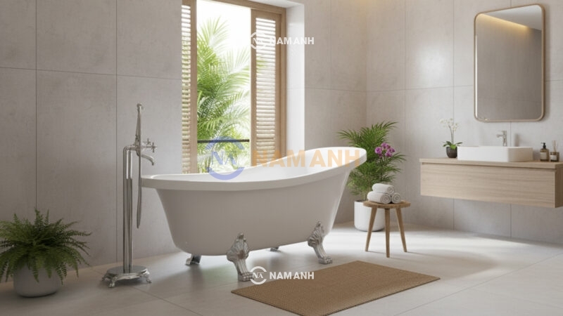 Bồn Tắm Chân Rồng Đặt Sàn Acrylic Rudi RUB122 - Ảnh Thực Tế 2