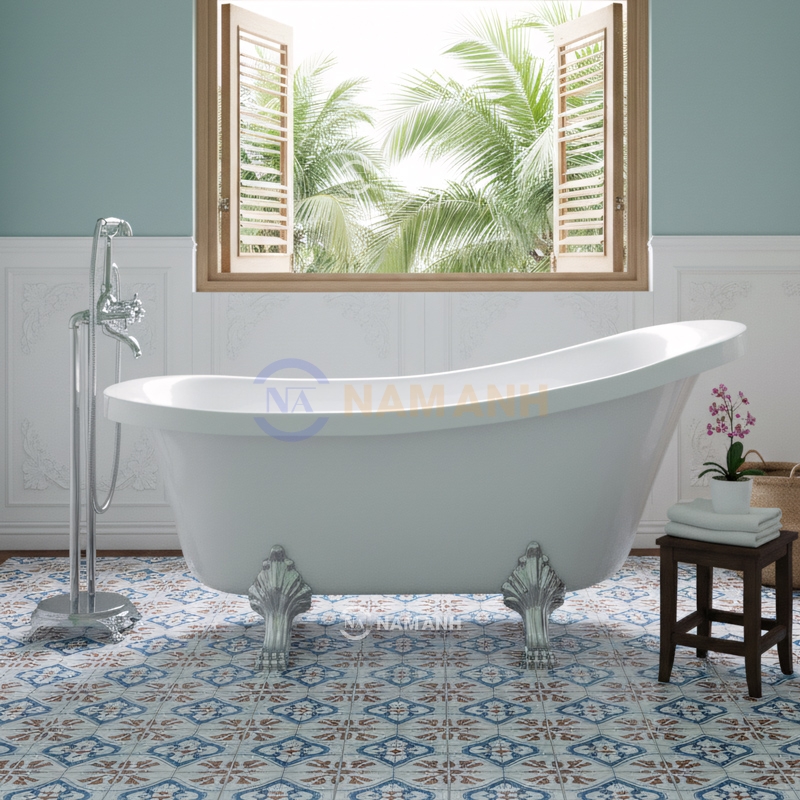 Bồn Tắm Chân Rồng Đặt Sàn Acrylic Rudi RUB122 - Thumbnail