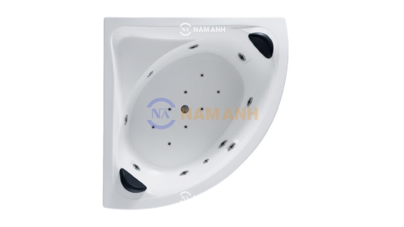 Bồn Tắm Góc Đôi Massage Rudi RUB212 1450x1450 mm Tam Giác - Top View
