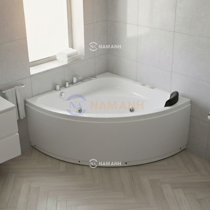 Bồn Tắm Góc Massage Rudi RUB213 1210x1210 mm Tam Giác - Thumbnail
