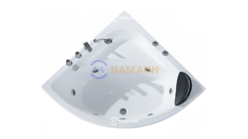 Bồn Tắm Góc Massage Rudi RUB213 1210x1210 mm Tam Giác - Top View