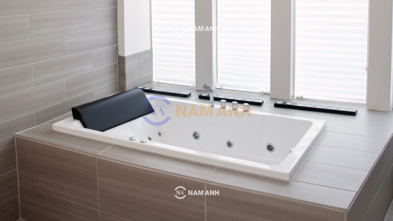 Bồn Tắm Nằm Đôi Xây Massage Rudi RUB236 1800x1400 mm Chữ Nhật - Ảnh Thực Tế 1