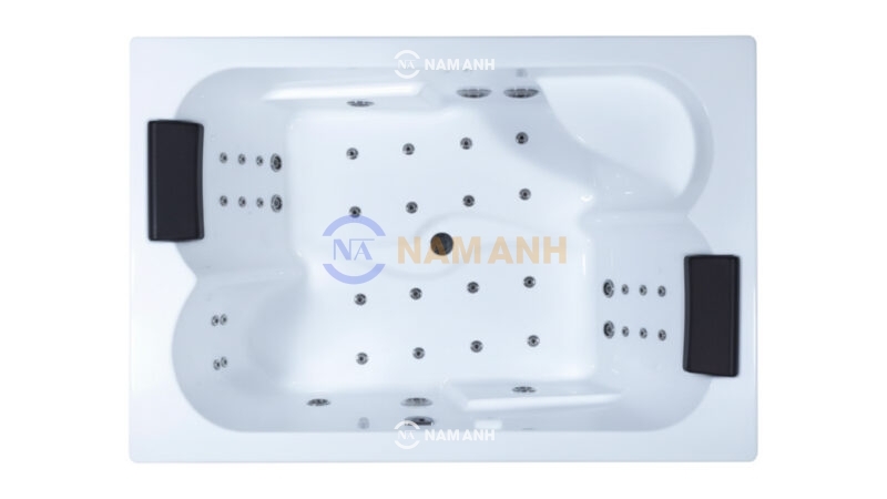 Bồn Tắm Nằm Đôi Xây Massage Rudi RUB238 Chữ Nhật - Top View