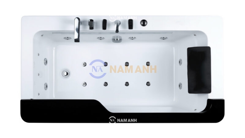 Bồn Tắm Nằm Massage Acrylic Rudi RUB202 Chữ Nhật 1700x900 mm Chữ Nhật - Top View