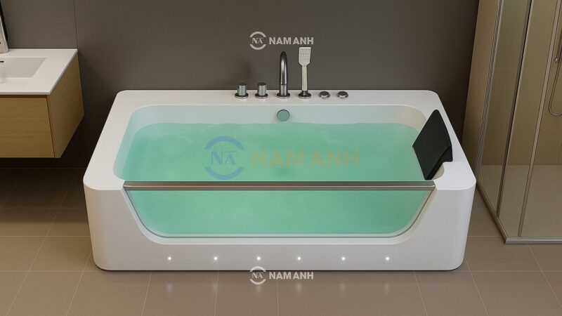 Bồn tắm nằm massage acrylic Rudi RUB218 - Ảnh thực tế 2