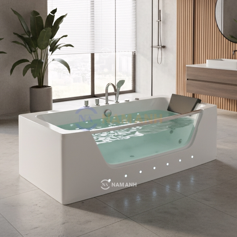 Bồn tắm nằm massage acrylic Rudi RUB218 - Thumbnail