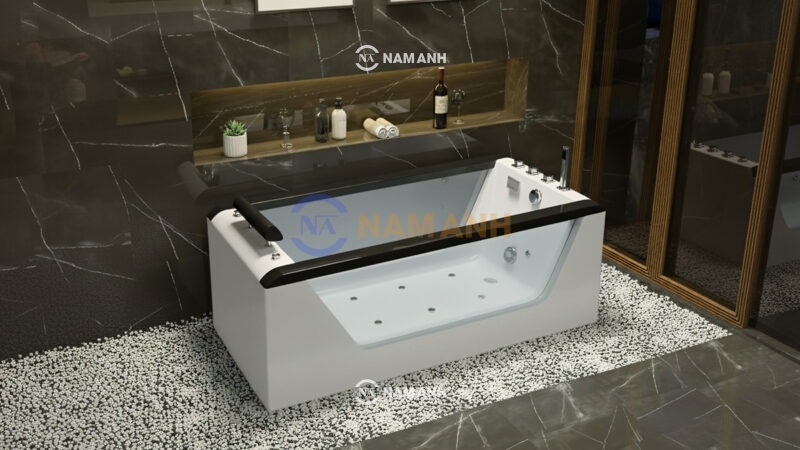 Bồn Tắm Nằm Massage Acrylic Rudi RUB219 1700x850 mm Chữ Nhật - Ảnh thực tế 1