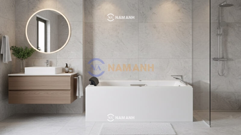 Bồn Tắm Nằm Massage Acrylic Rudi RUB229 1800x900 mm Chữ Nhật - Ảnh Thực Tế 2