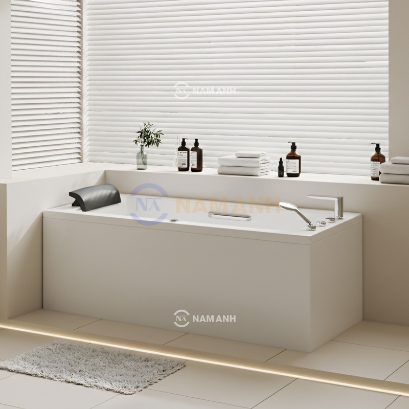 Bồn Tắm Nằm Massage Acrylic Rudi RUB229 1800x900 mm Chữ Nhật - Thumbnail