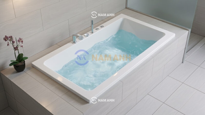 Bồn Tắm Nằm Xây Massage Rudi RUB234 Chữ Nhật - Ảnh thực tế 1