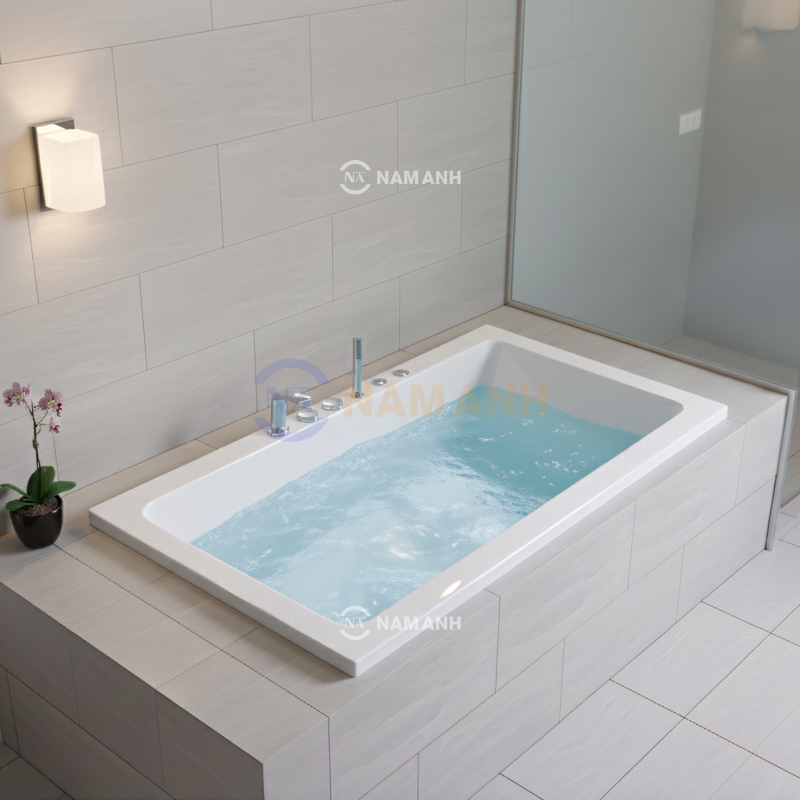 Bồn Tắm Nằm Xây Massage Rudi RUB234 Chữ Nhật - Thumbnail