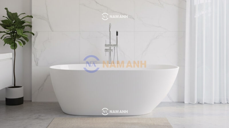 Bồn Tắm Oval Đặt Sàn Acrylic Rudi RUB110 - Ảnh Thực Tế 1