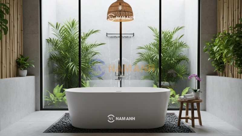 Bồn Tắm Oval Đặt Sàn Acrylic Rudi RUB118 - Ảnh Thực Tế 2