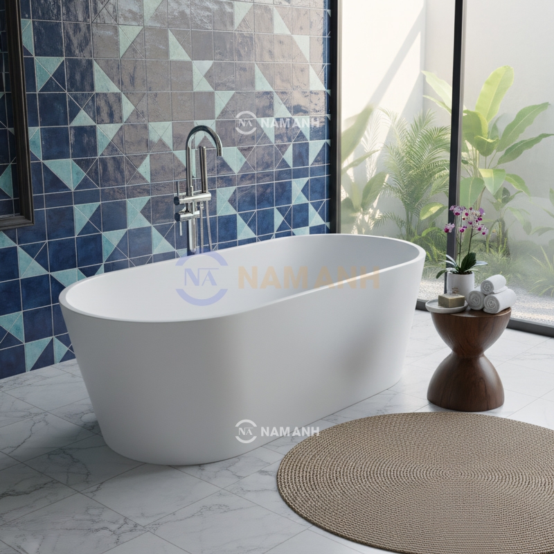 Bồn Tắm Oval Đặt Sàn Acrylic Rudi RUB118 - Thumbnail