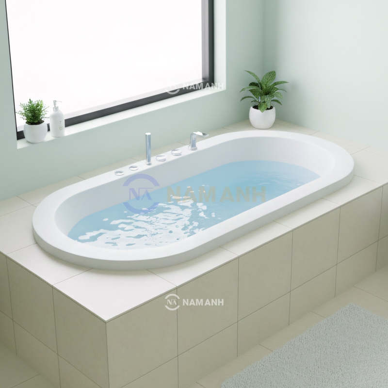 Bồn Tắm Oval Xây Massage Rudi RUB237 - Thumbnail