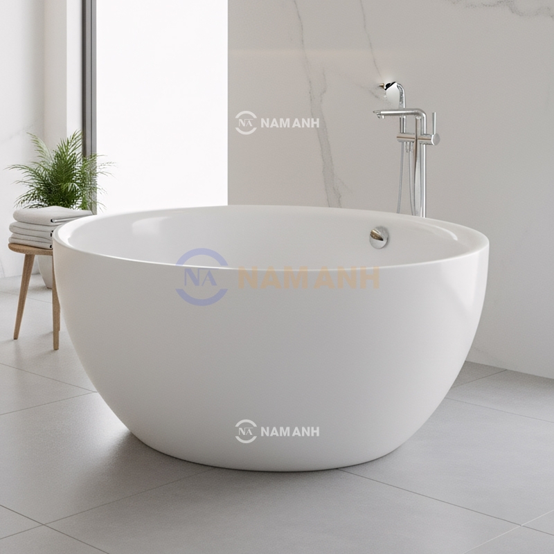 Bồn Tắm Tròn Đặt Sàn Acrylic Rudi RUB101 - Thumbnail