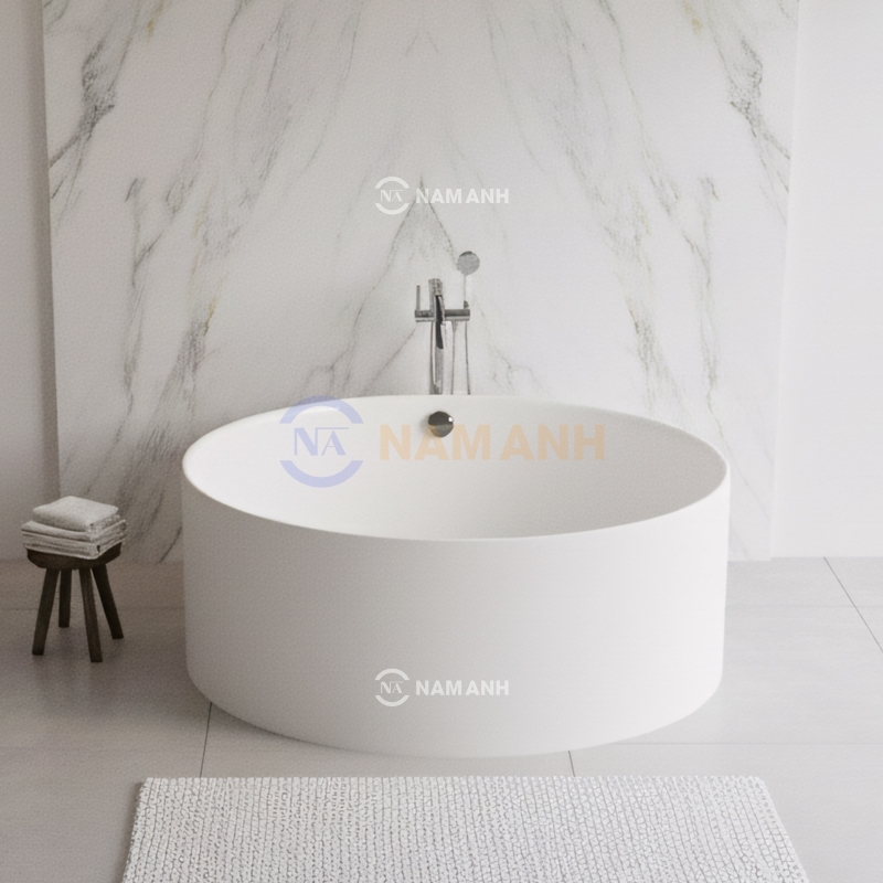 Bồn Tắm Tròn Đặt Sàn Acrylic Rudi RUB102 1400x1400 mm - Thumbnail