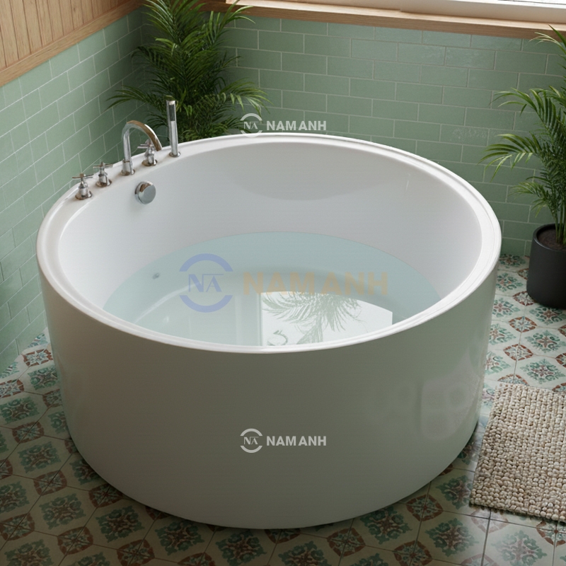 Bồn Tắm Tròn Đặt Sàn Acrylic Rudi RUB105 - Thumbnail