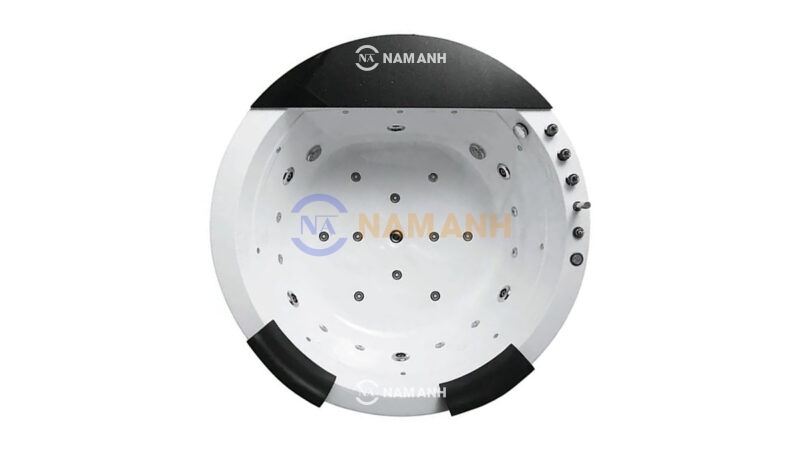 Bồn Tắm Tròn Đôi Massage Acrylic Rudi RUB203 1500x1500 mm - Top View