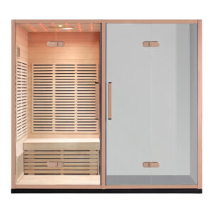 Phòng Xông Hơi Hồng Ngoại Gỗ Hemlock Rudi RUP315 2000x1200 mm